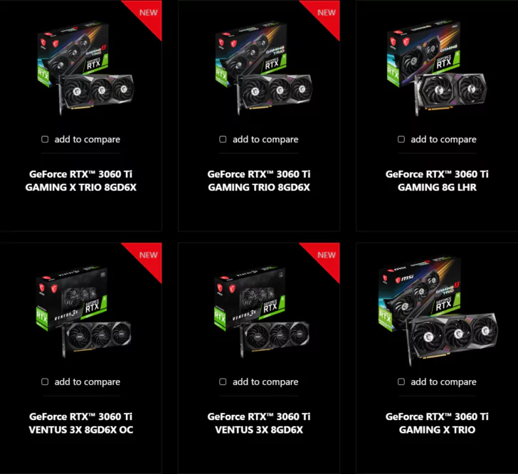 NVIDIA GeForce RTX 3060 Ti GDDR6X Thay thế cho GDDR6