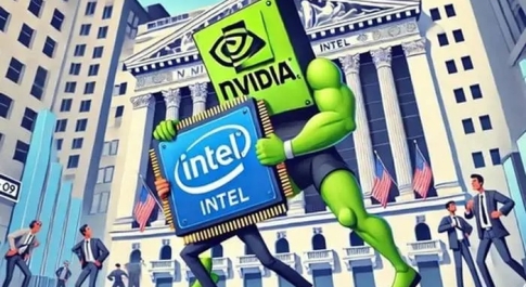 Nvidia vượt mặt Intel dẫn đầu Dow Jones