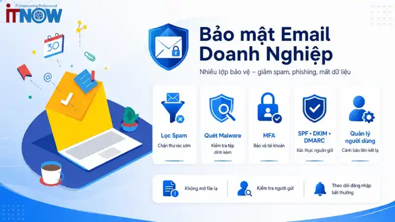 Tầm Quan Trọng Của Việc Bảo Mật Và Chống Spam Email Doanh Nghiệp 3 Bảo mật Email Doanh Nghiệp với nhiều lớp chống spam, malware, phishing và truy cập trái phép