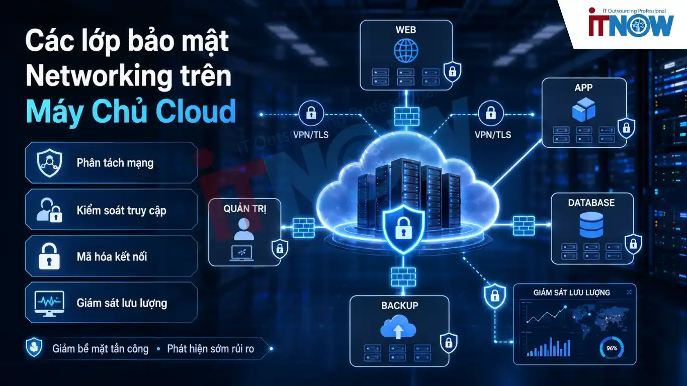 Networking Trên Máy Chủ Cloud: Mảnh Ghép Bắt Buộc Để Tối Ưu Bảo Mật 2 Các lớp bảo mật Networking cần có trên Máy Chủ Cloud