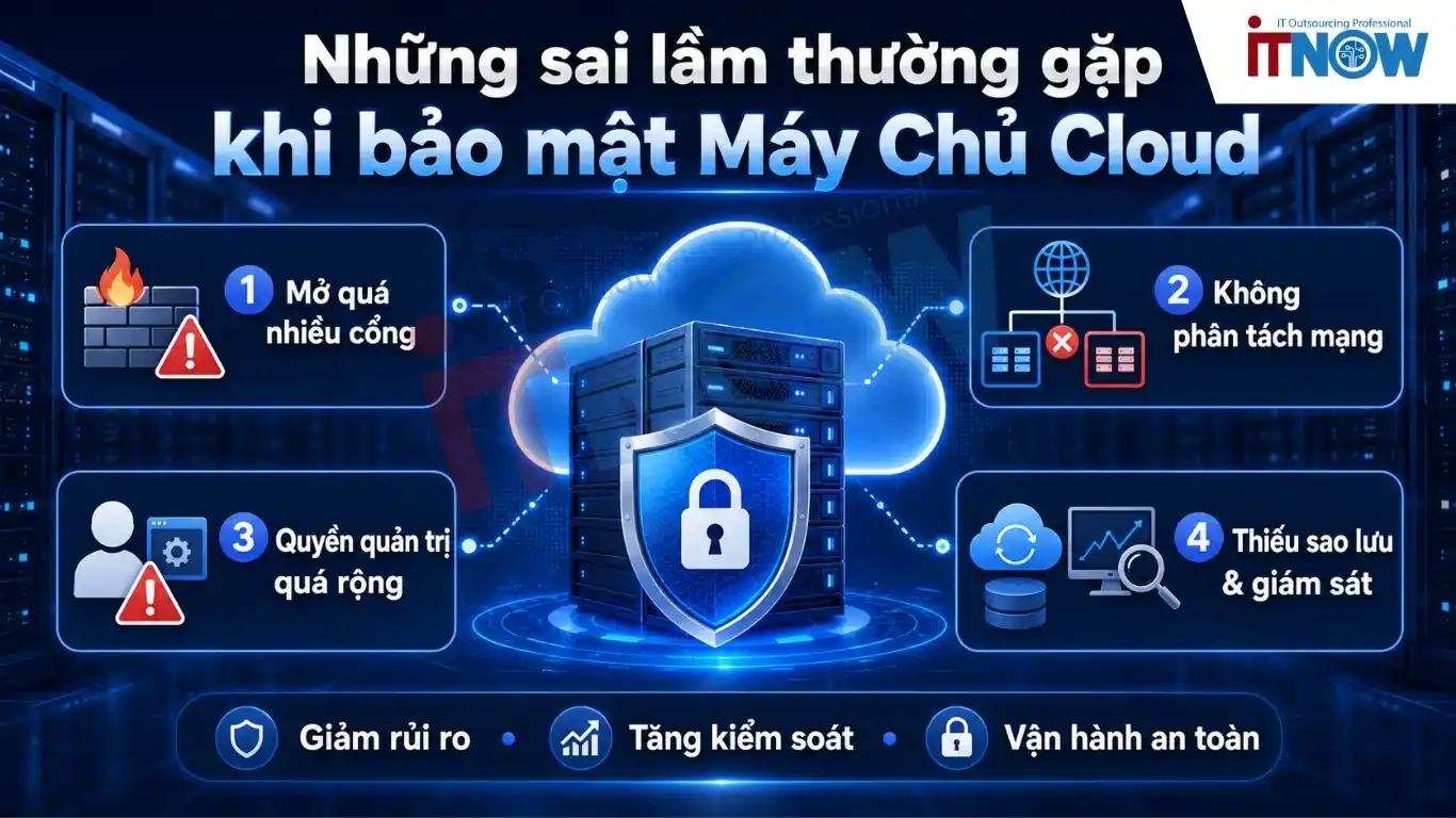 Networking Trên Máy Chủ Cloud: Mảnh Ghép Bắt Buộc Để Tối Ưu Bảo Mật 3 Những sai lầm thường gặp khi bảo mật Máy Chủ Cloud