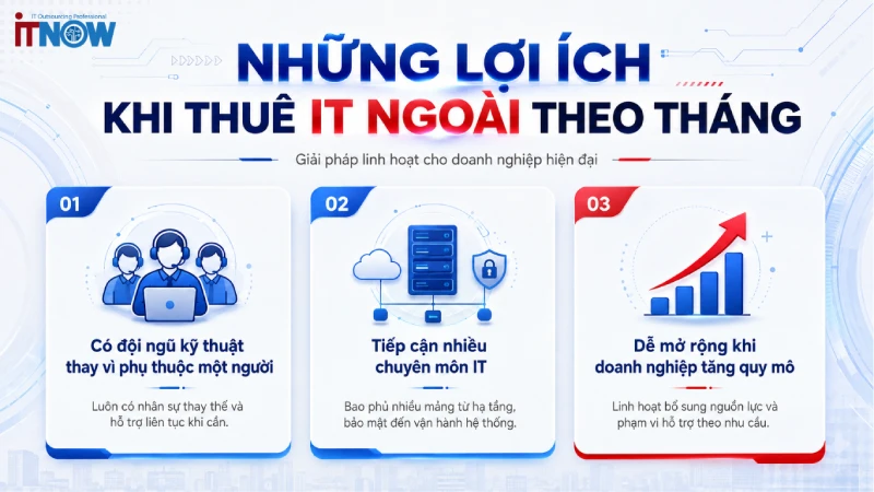 Những lợi ích khi thuê IT ngoài theo tháng