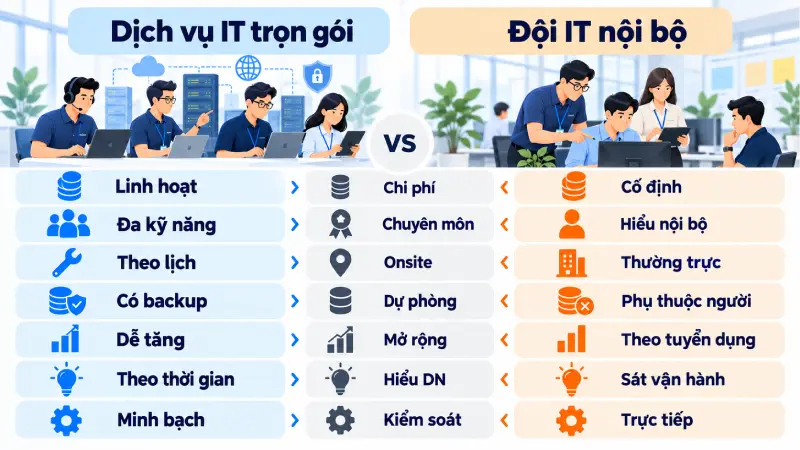 Lợi ích và hạn chế khi thuê IT trọn gói