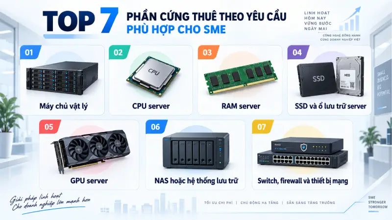 TOP 7 phần cứng thuê theo yêu cầu phù hợp cho SME