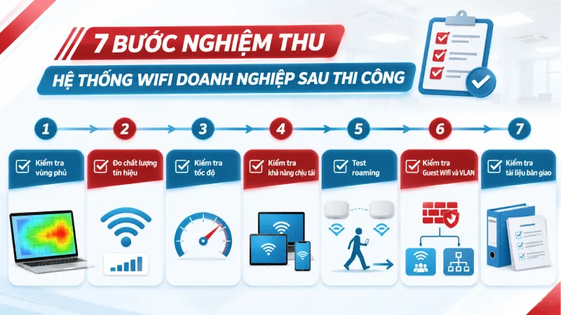 Top 7 lưu ý khi nghiệm thu sau khi thi công giải pháp Wifi