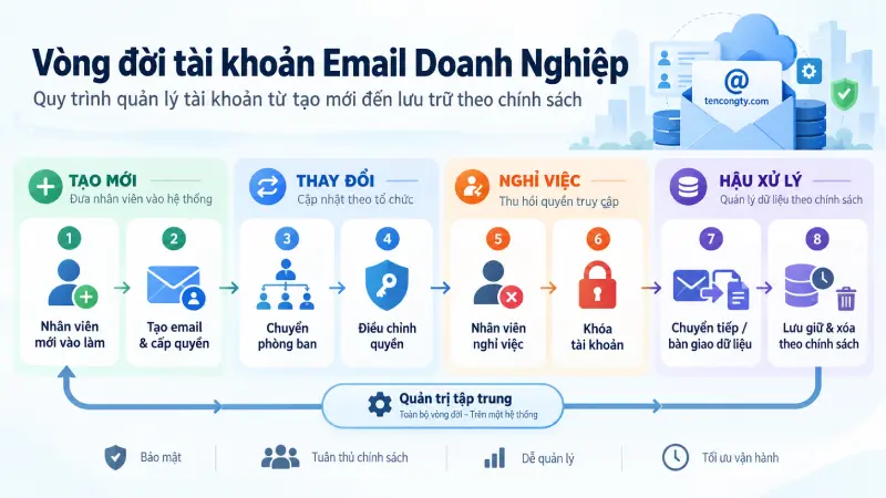 Vòng đời tài khoản Email Doanh Nghiệp